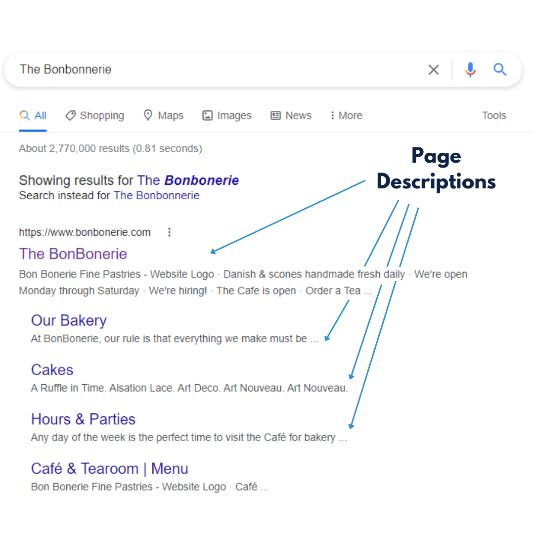 SEO Page Descriptions